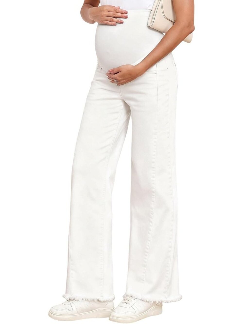 Stylish Maternity Bootcut Jeans - Stretchy Denim Pants for Comfort & Fit